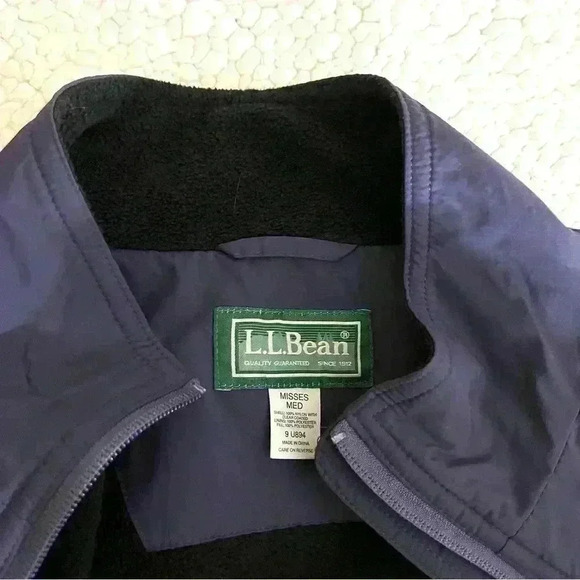 L.L. Bean Vintage Purple Mid Weight Insulated Fleece Lined Zip Coat Size M - Picture 11 of 12